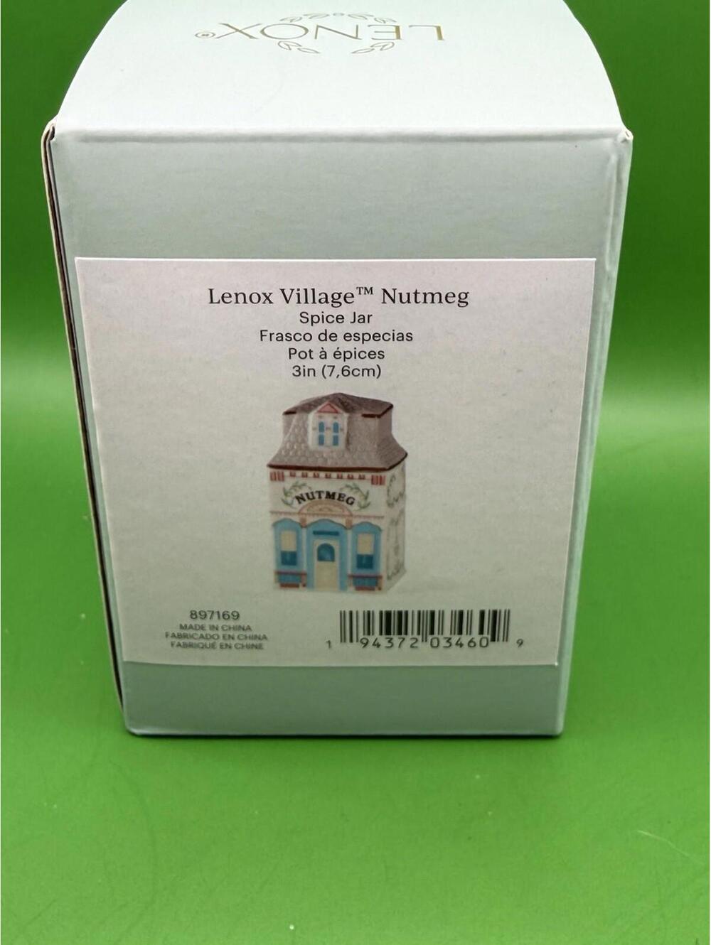 Lenox Spice Village Nutmeg Spice Jar Mini Porcelain House 2nd Edition 3" New